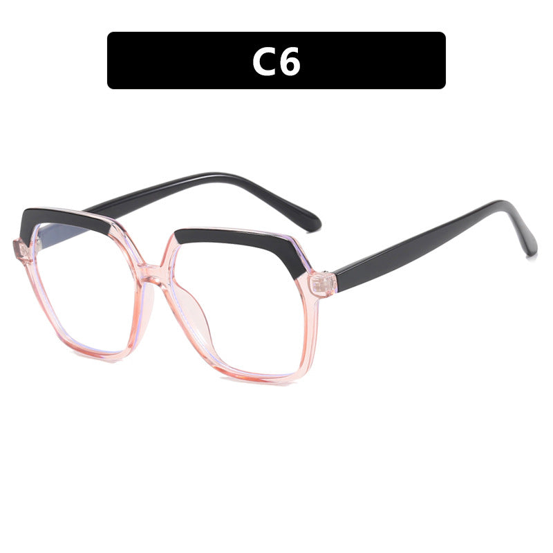 High quality anti blue light oversized glasses leopard print irregular frame glasses