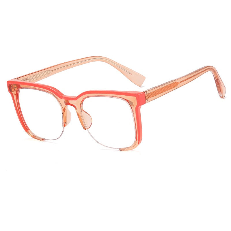 High quality square leopard print glasses anti blue light oversized tortoise shell glasses