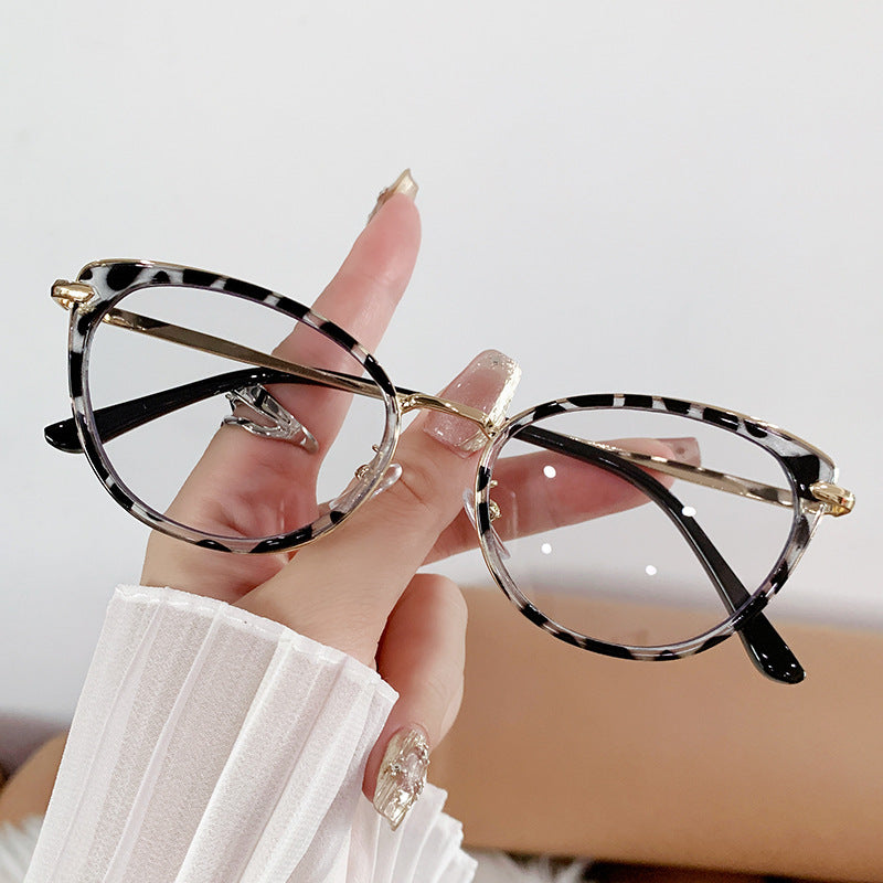 High quality cat eye anti blue glasses fashion metal frame glasses