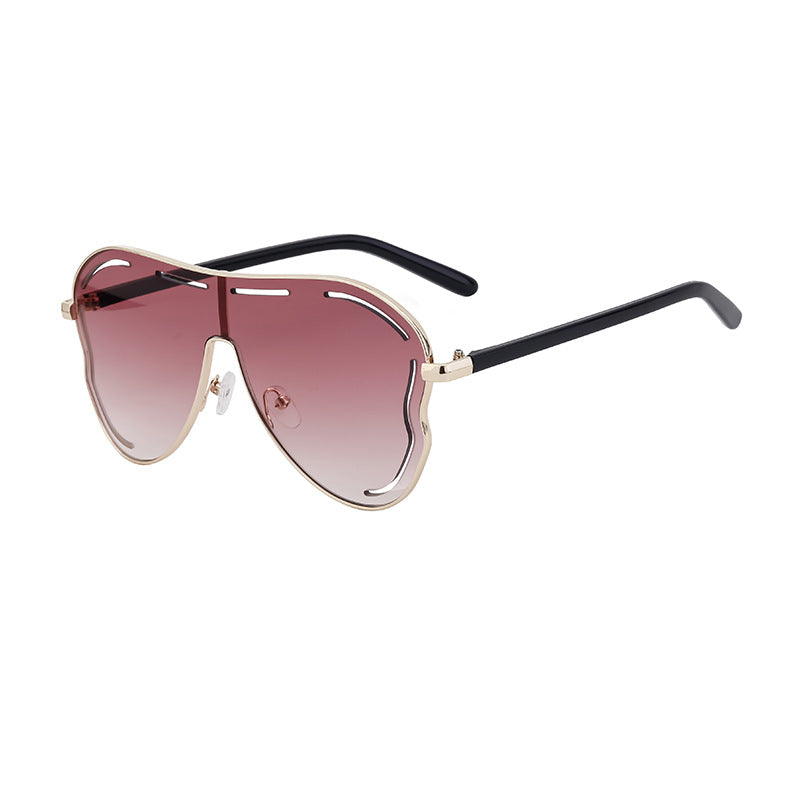 2024 new square-framed sunglasses female personality trend outdoor sunglasses female