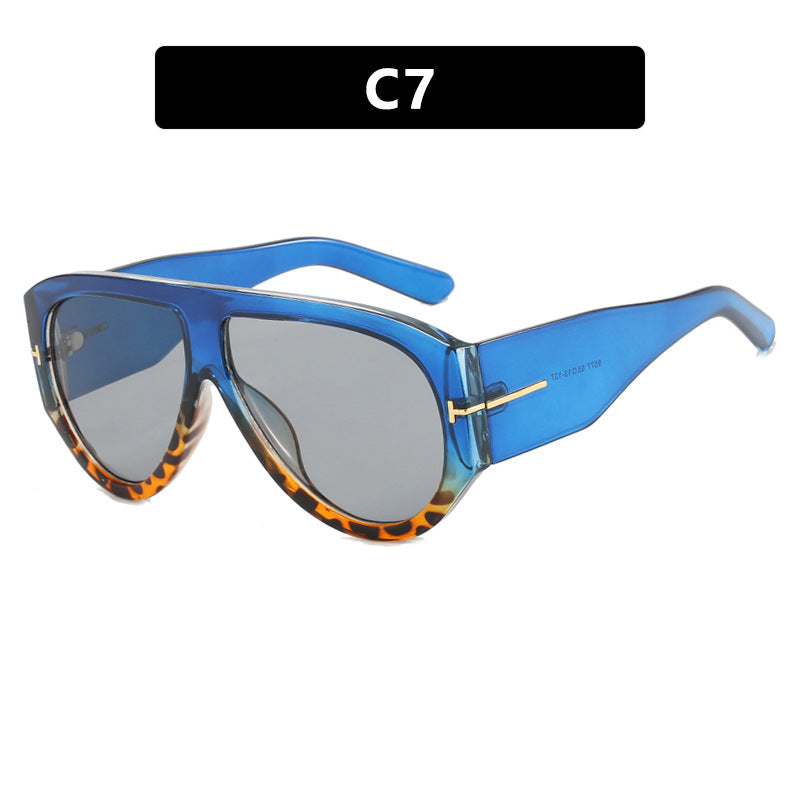 Brand designer tortoise shell sunglasses hot sale gradient colorful round sunglasses