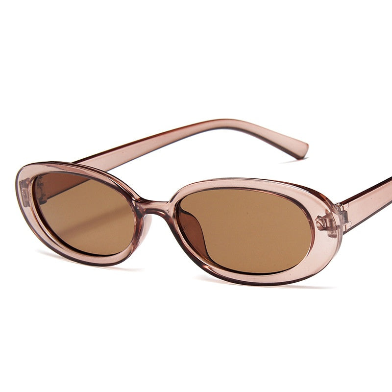 Fashion vintage pink frame sunglasses tortoise shell small oval custom logo sunglasses