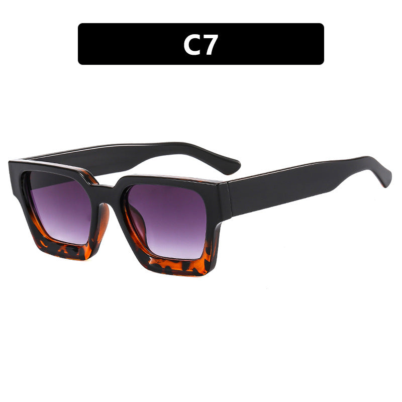 High quality square hot sale sunglasses leopard print oversized sunglasses