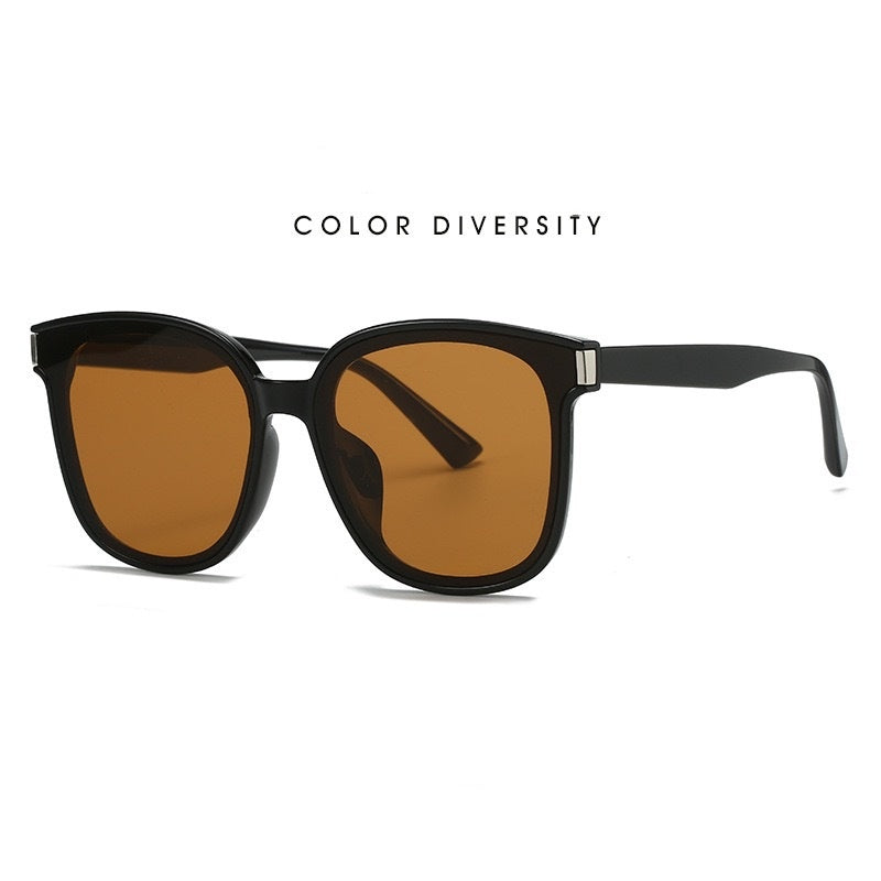 2025 Luxury Custom logo sunglasses uv400 orange lens oversized ins fashion sunglasses