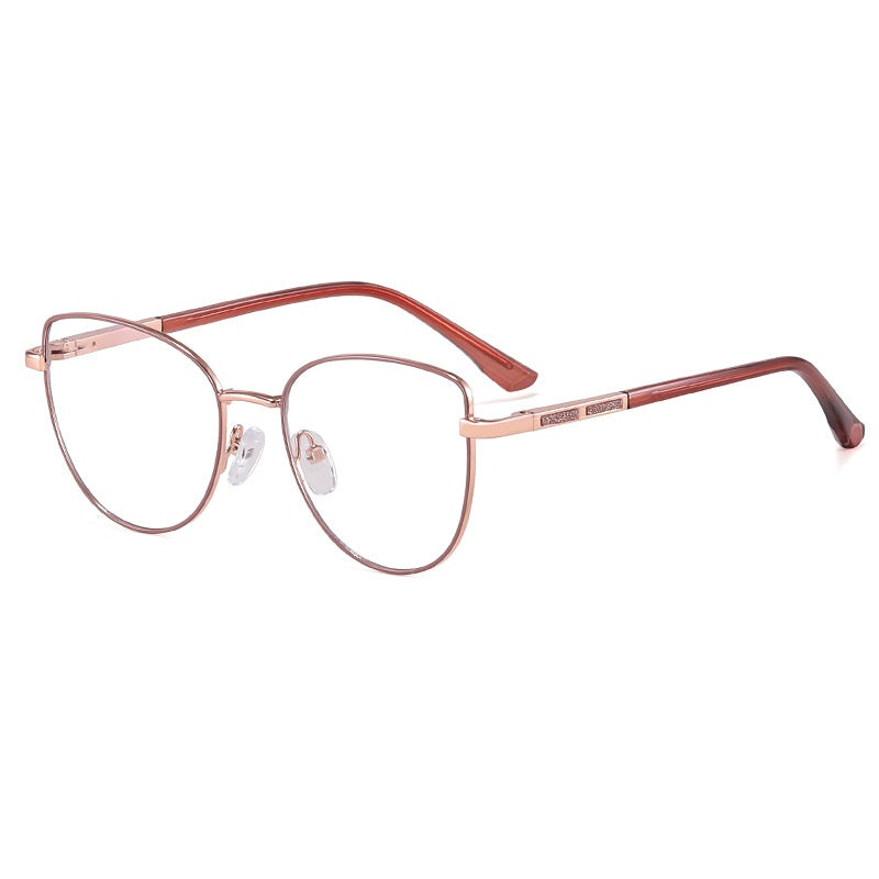 New metal anti-blue kids eyeglasses frame fresh cute sweet fashion optical mirror can be matched close