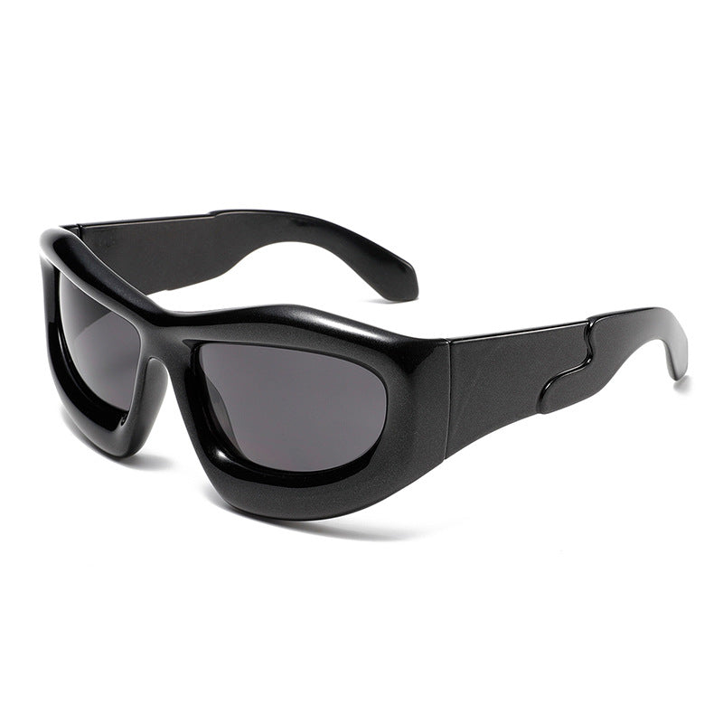 Fashion Large frame Y2K wraparound sunglasses fashion uv400 irregular sunglasses