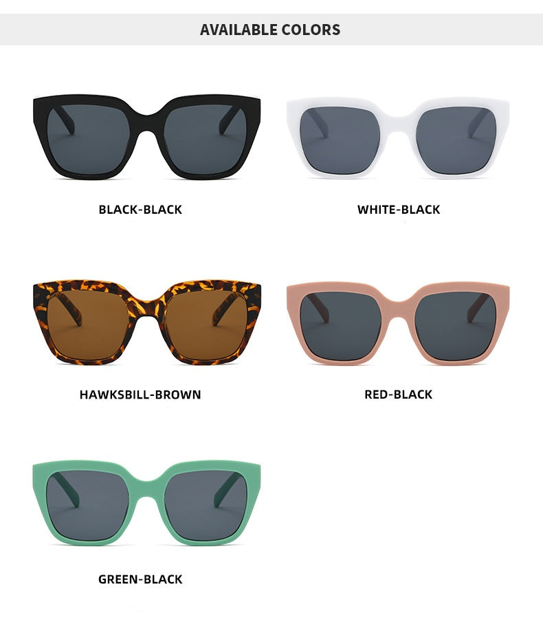 Custom logo fashion square tortoise shell sunglasses uv400 oversized sunglasses