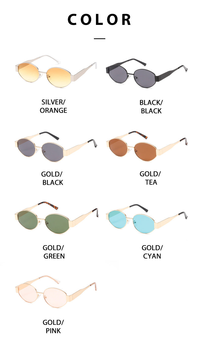 2025 New fashion small frame vintage sunglasses gradient colorful retro sunglasses