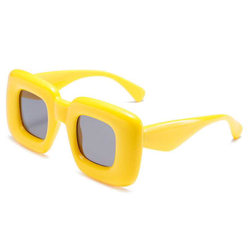 High quality Inflatable square frame funny sunglasses y2k candy colorful sunglasses