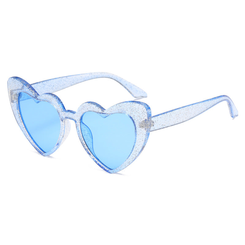 Wholesale candy colorful fashion sunglasses love heart shape party funny sunglasses