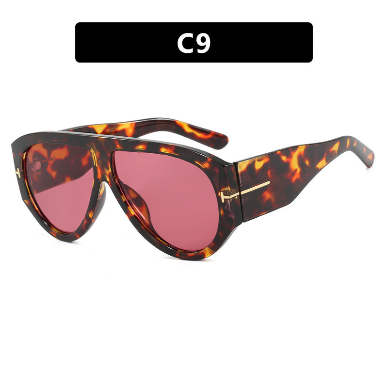 Brand designer tortoise shell sunglasses hot sale gradient colorful round sunglasses