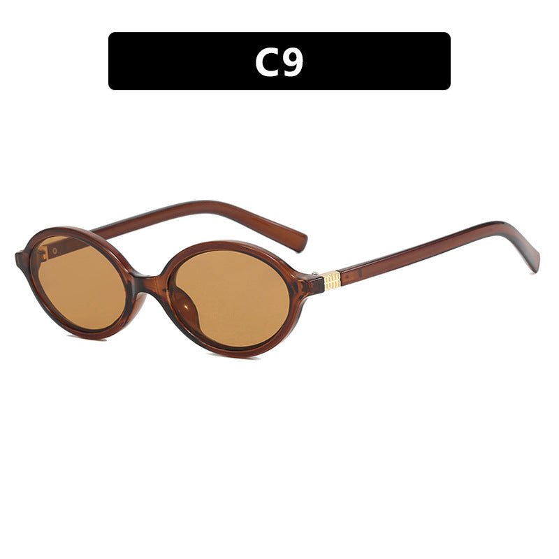 Custom logo small oval sunglasses tortoise shell fashion anti blue light glasses frame