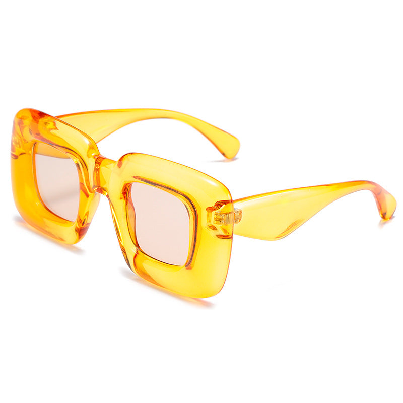 High quality Inflatable square frame funny sunglasses y2k candy colorful sunglasses