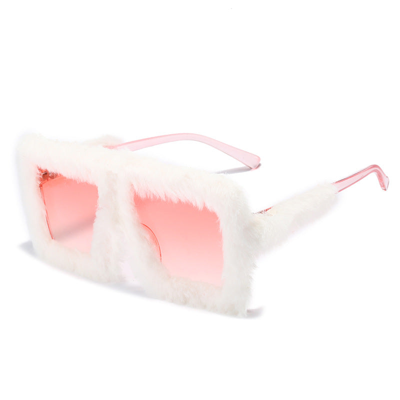 Fashion funny party uv400 pink sunglasses oversized frame ins sunglasses