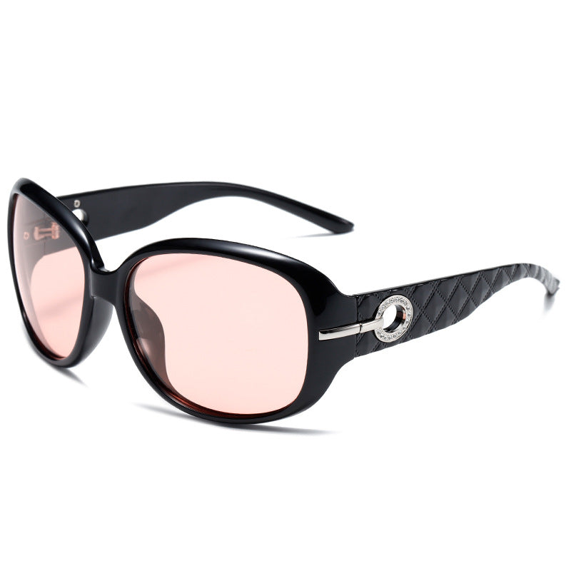 Polarized oversized women's square framed sunglasses fashion UV protection retro sunglasses