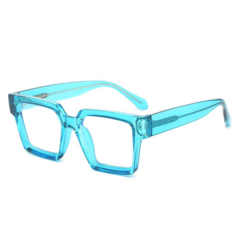 2025 New fashion acetate frame oversized glasses anti blue light leopard print glasses