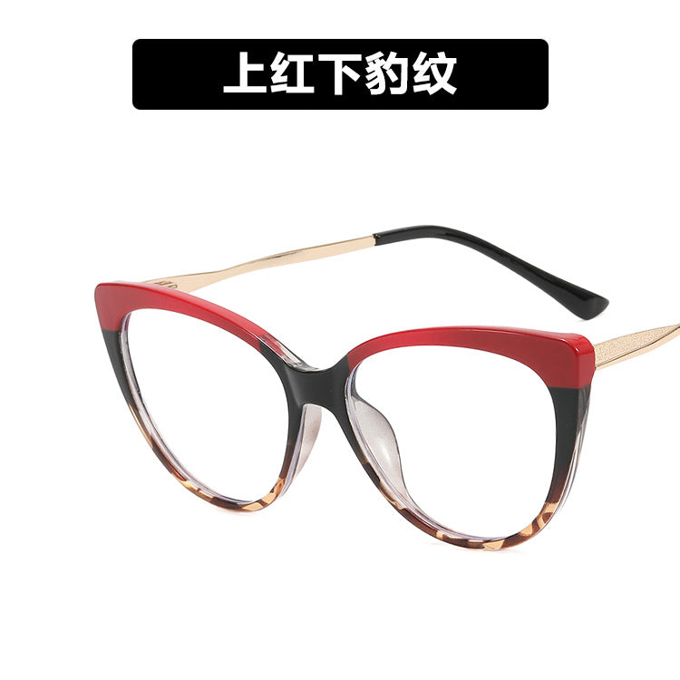 High quality anti blue light glasses double colorful metal frame fashion ins glasses