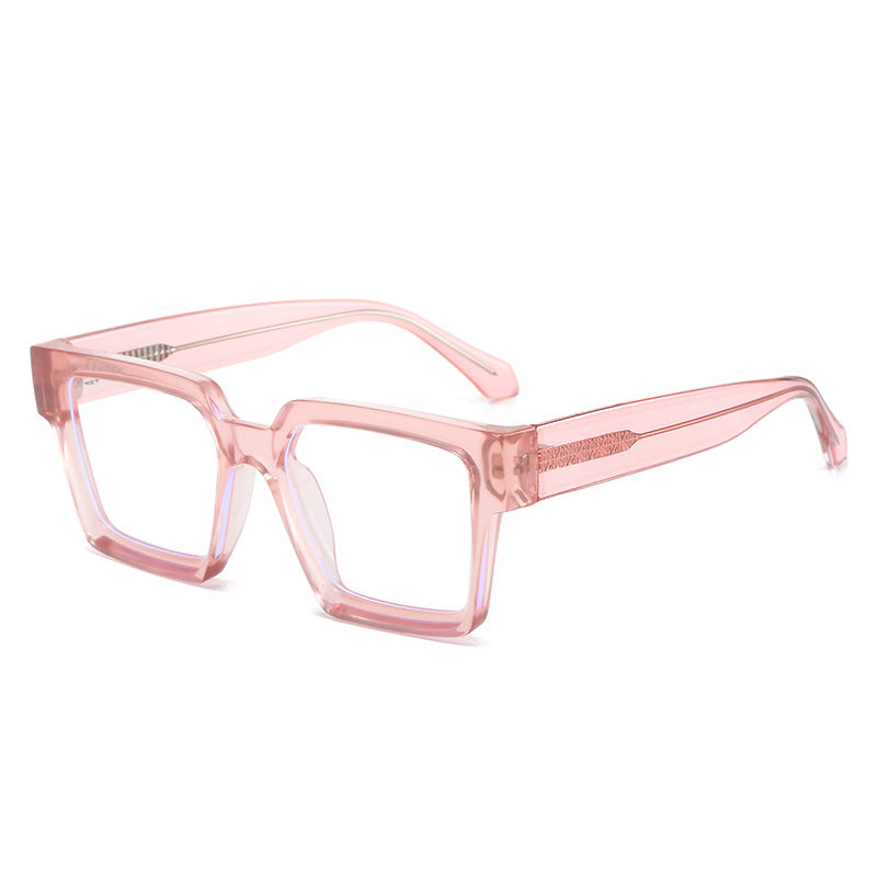 2025 New fashion acetate frame oversized glasses anti blue light leopard print glasses