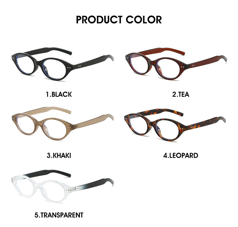 Custom logo fashion new style retro glasses small oval Personality small frame glasses