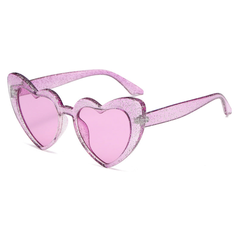 Wholesale candy colorful fashion sunglasses love heart shape party funny sunglasses