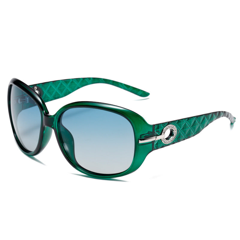 Polarized oversized women's square framed sunglasses fashion UV protection retro sunglasses