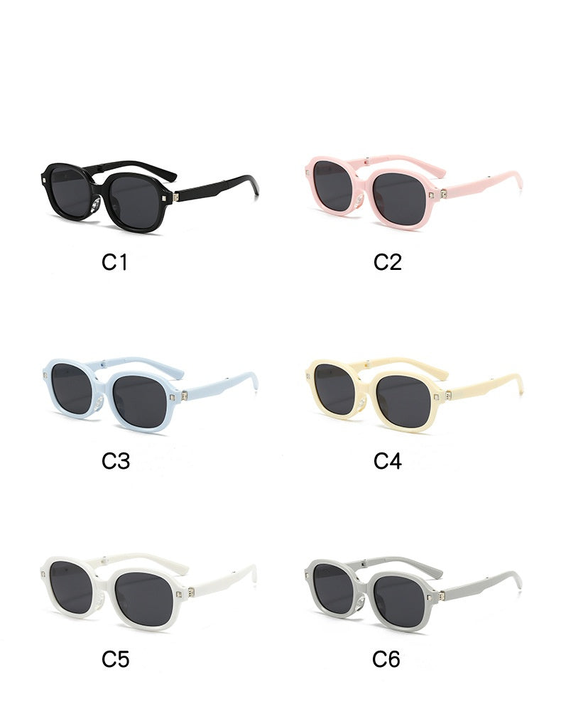 Fashion new style candy colorful kids sunglasses small square girl cute kids sunglasses