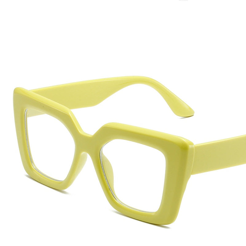 Custom logo candy colorful square frame sunglasses uv400 oversized sunglasses