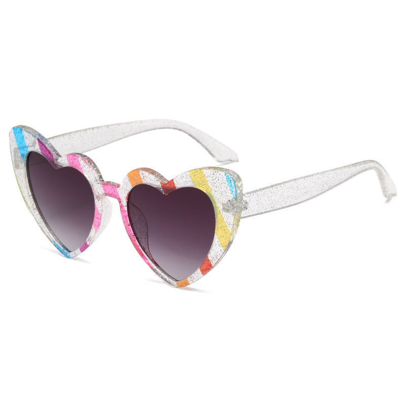 Wholesale candy colorful fashion sunglasses love heart shape party funny sunglasses