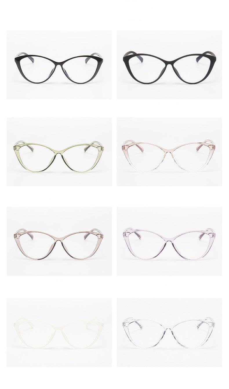 2025 Fashion TR90 Ultralight cat-eye frame for women ins retro anti-blue light glasses frame