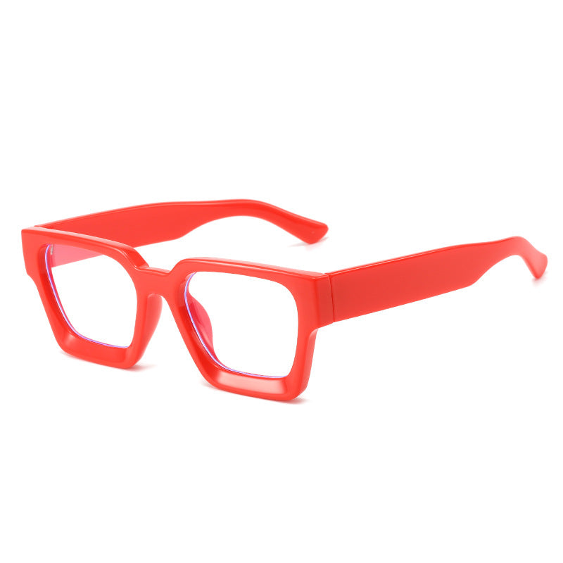 Classical glasses square leopard print glasses candy colorful anti blue light glasses