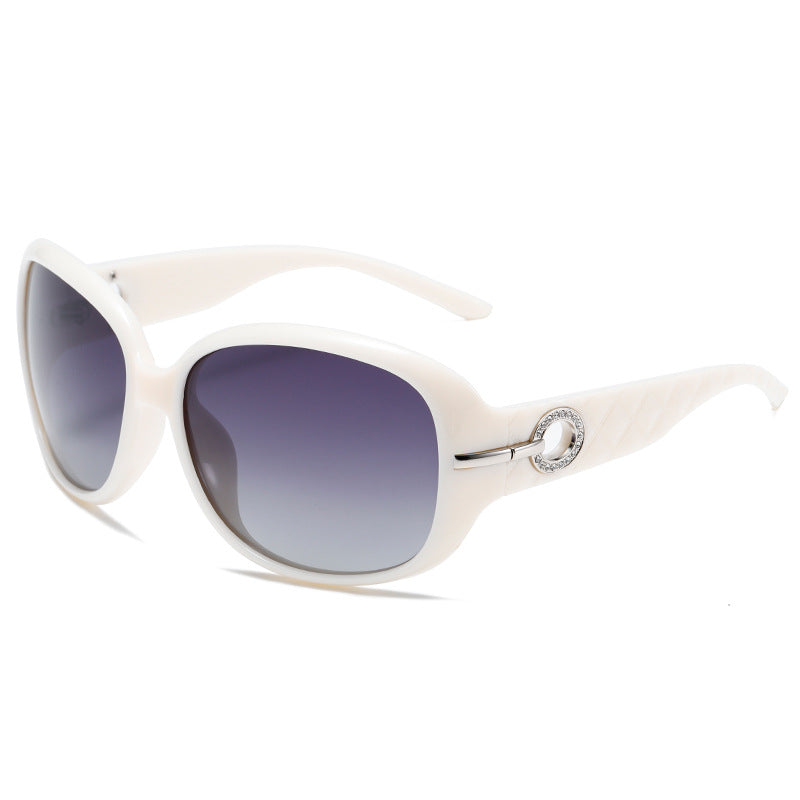 Polarized oversized women's square framed sunglasses fashion UV protection retro sunglasses