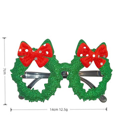 Christmas red green color kids sunglasses Deer shape kids fashion sunglasses