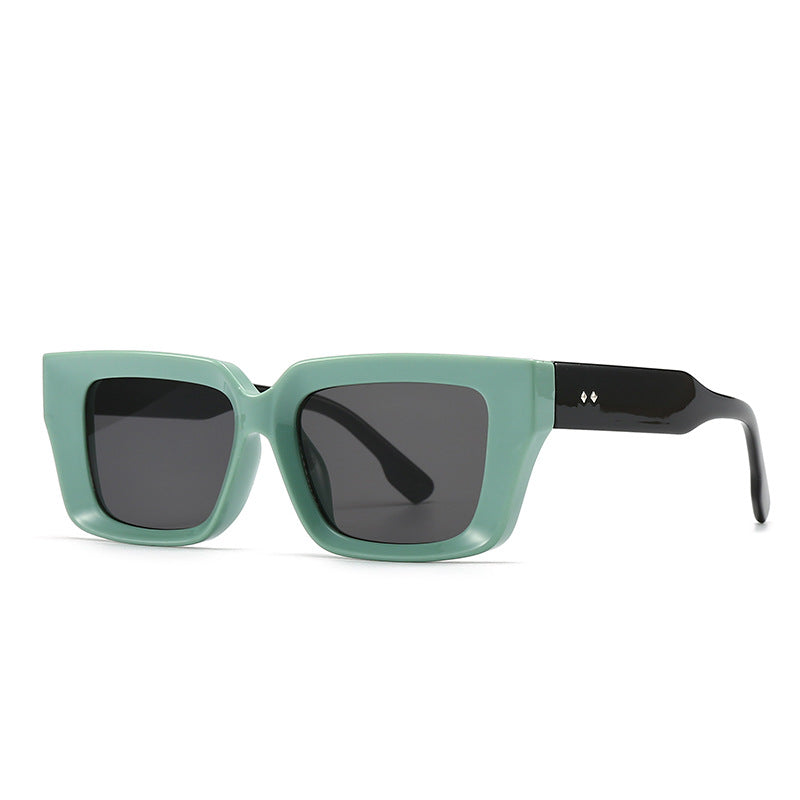 High quality brand designer square sunglasses uv400 gradient colorful sunglasses