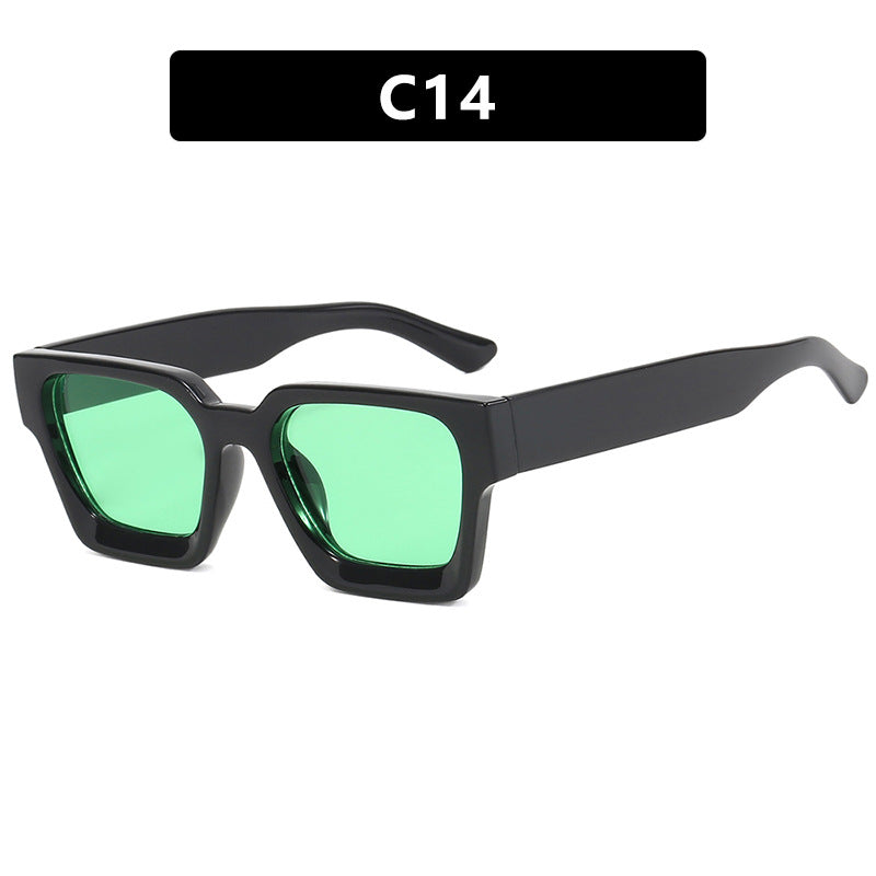 High quality square hot sale sunglasses leopard print oversized sunglasses