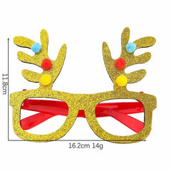 Christmas red green color kids sunglasses Deer shape kids fashion sunglasses