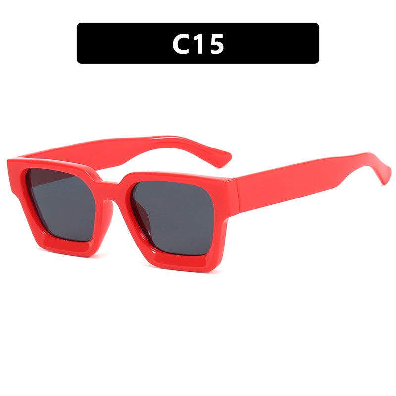 High quality square hot sale sunglasses leopard print oversized sunglasses