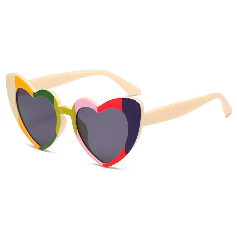 Wholesale candy colorful fashion sunglasses love heart shape party funny sunglasses