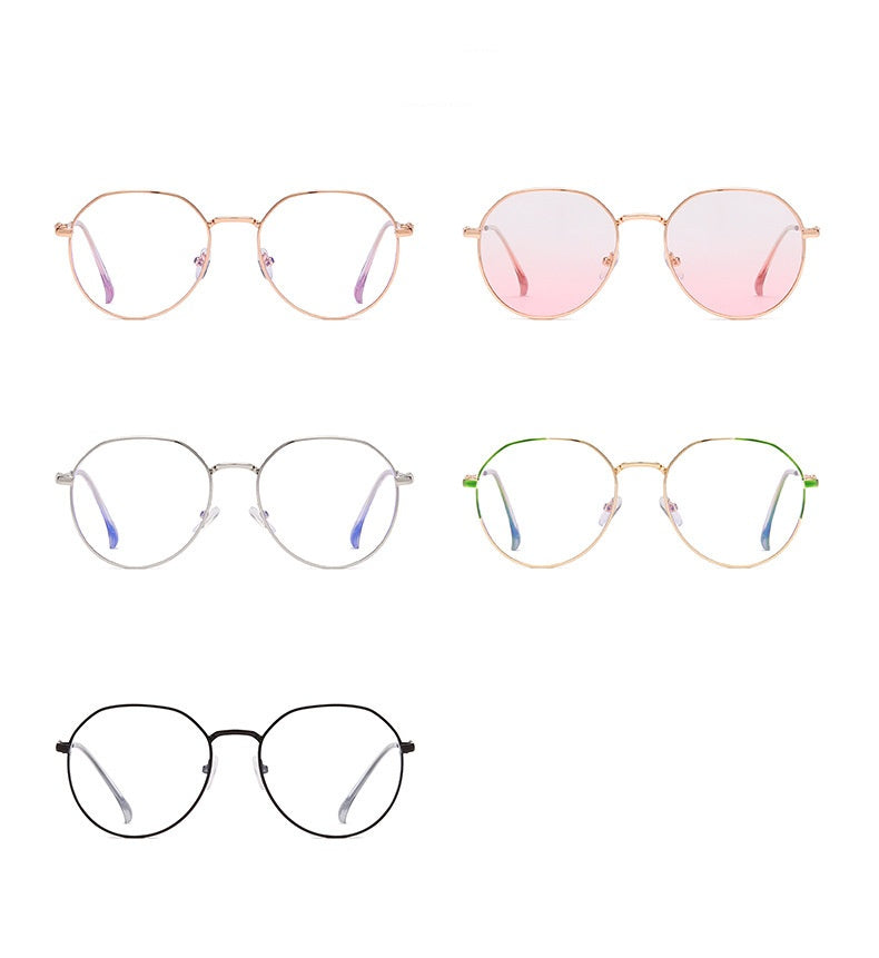 Fashion new style candy colorful glasses frame round frame anti blue light glasses