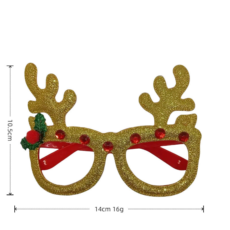 Christmas red green color kids sunglasses Deer shape kids fashion sunglasses