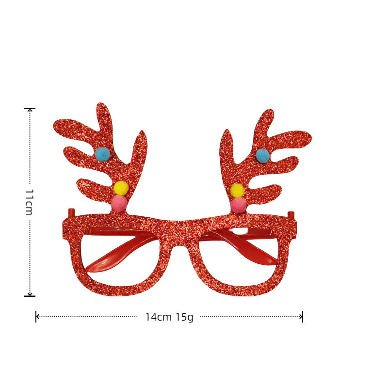 Christmas red green color kids sunglasses Deer shape kids fashion sunglasses