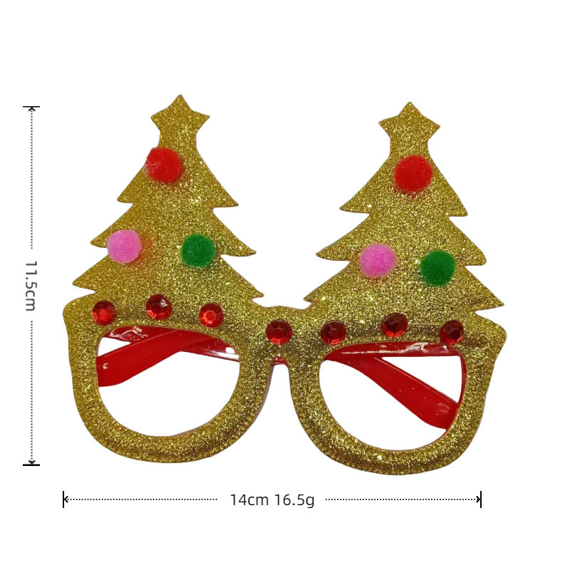 Christmas red green color kids sunglasses Deer shape kids fashion sunglasses