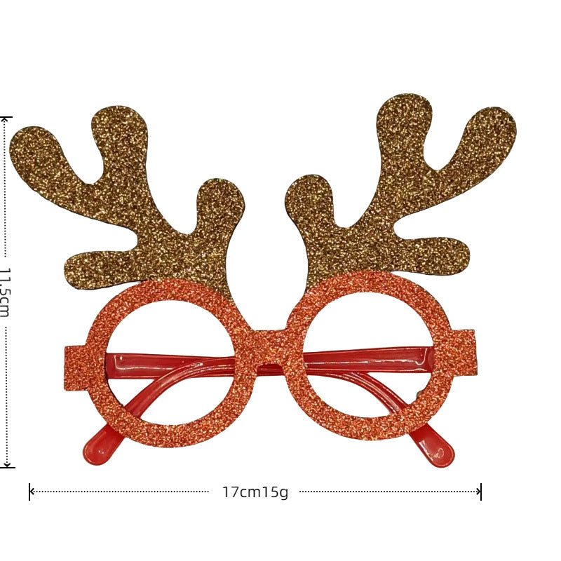 Christmas red green color kids sunglasses Deer shape kids fashion sunglasses