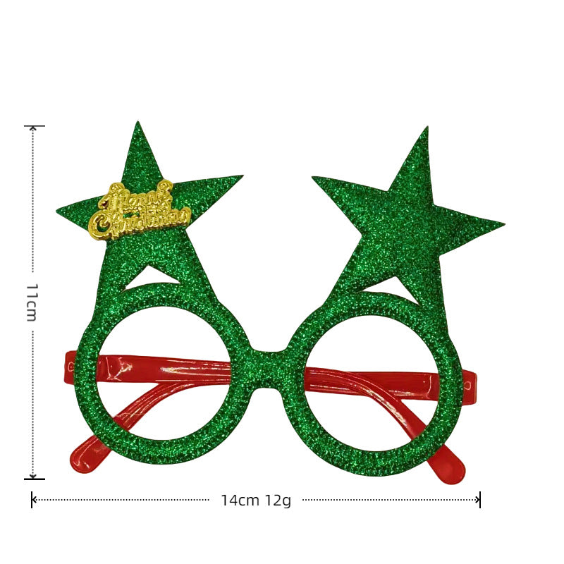 Christmas red green color kids sunglasses Deer shape kids fashion sunglasses